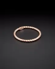 14K Italian Rose Gold Diamond-Cut Band Ring