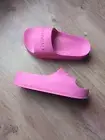 Balenciaga Chunky Slide Rubber Logo Sandals Black Womens EU 38