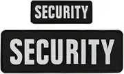 Military Patch Security Large Security Guard Embroidered Reflective Hook and Loop Back Patches Morale Badge