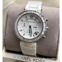 在飛比找iOPEN Mall優惠-Michael Kors手錶 白色陶瓷手錶女 MK手錶時尚百