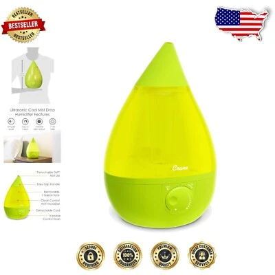 Green Ultrasonic Cool Mist Humidifier – 1 Gallon, Perfect for Nursery & Office