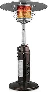 MoNiBloom Outdoor Patio Heater Outdoor Tabletop Lightweight Propane 11000 BTU Output Electronic Ignition System Portable Outside for Commercial Residential,Gold