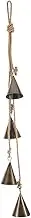 BESPORTBLE Rustic Hanging Door Bell Chime Vintage Jingle Bells with Jute Rope for Home Decor Easy Installation for Warm Ambiance Entryways Studies and Balconies