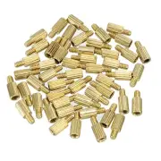 50pcs M2 5+3mm Male Thread Brass Round Standoff Spacer Screw