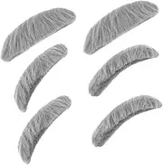 Halloween Costumes 2 Sets Fake Mustaches Eyebrows Props for Adults Comedy Party Real Look Easy Peel Stick Beards