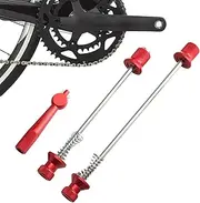 Road Cycling Skewer, Quick Release Skewer for Wheel, Anti-Theft Folding Rolling Skewer and Rear | Lightweight Quick Release Screw Rod Aluminum Alloy