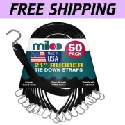 21-Inch Heavy-Duty Bungee Cords with Adjustable S-Hooks - Great for Cargo