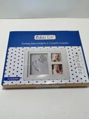 Bubzi Co. Charming Baby Clay Handprint & Footprint Keepsake Picture Frame SEALED