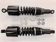 Harley 13.25" Wide Super Glide Street Fat Bob Dual Spring Black Shocks 80 - 2017