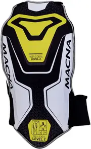 Macna Level 2 Back Protector, black-white, Size S for Men Black White