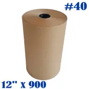 12" 40 lbs 900' Brown Kraft Paper Roll Shipping Wrapping Cushioning Void Fill