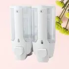 1pc Bathroom Hand Soap 2In1 Dispenser Plastic Wall Mounted Liquid Soap
