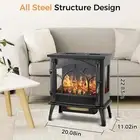 Calentador De Espacio Estufa Chimenea Electrica Sala Estar Llama Realista 1500W