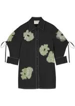 Lovebirds Sequin-embellished Cotton Shirt - Black - XS (UK8) XS (UK8)