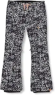 [Roxy] Women's Nadia Printed-Snow Pants, True Black izi, M