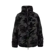 [EMPORIO ARMANI] EMPORIO ARMANI Flocke print nylon padded jacket Woman 42 42 Black