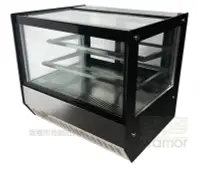 在飛比找Yahoo!奇摩拍賣優惠-高雄 Warrior 3尺 桌上型直角玻璃蛋糕櫃 (HM90