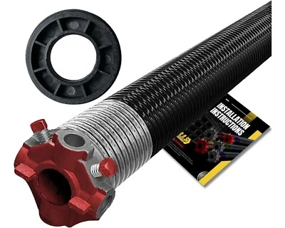 Garage Door Torsion Spring 218x1.75x24- RED for LEFT SIDE with Nylon Bushing