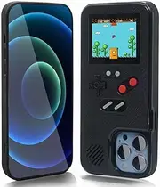 WeLohas Gameboy Case for iPhone 6 Plus/ 6s Plus/ 7 Plus/ 8 Plus,Handheld Retro 168 Classic Games,Color Video Display Game Case for iPhone,Anti-Scratch Shockproof Phone Cover for iPhone Black