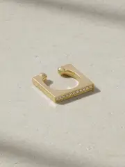 [Mizuki] Mizuki - 14-karat Gold Diamond Ear Cuff - One size One size Gold