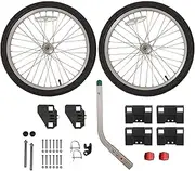 WIKE DIY Flatbed Bike Trailer Kit - DIY cargo bicycle trailer, frame material not included: includes wheels, towbar, corner connectors, bike hitch, nuts + bolts. - max finished size: 36" x 72"