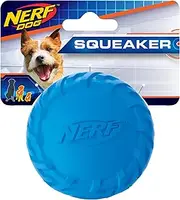 Nerf Dog Tire Squeak Ball Dog Toy, Small, Blue