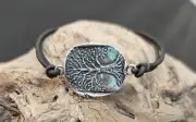 L'Deux Tree Of Life Hair Band/Bracelet Black Elastic Bands NWT