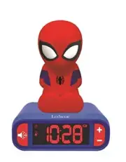 Lexibook Marvel Spider Man Digital Alarm Clock with Night Light Snooze Sound