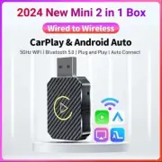 2 in1 Wireless Carplay Android Auto Adapter WiFi BT Auto Connect Mini USB Dongle