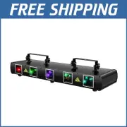 5 Beam RGBYC Sound Activated DJ Laser Light for Stunning Party Effects