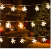 Mission Max 100 LED Snowflake String Lights 32.8 ft Clear Wire 8 Settings