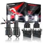 4x H1 H11B LED Combo Bulbs Headlight High-Low Beam 6000K 80W Conversion Kit (for: Kia)