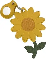 AsrMyjcx PU Leather Luggage Tag for Suitcases Travel Bag Label,Travel Accessories,Portable Sunflower Backpack Cartoon Baggage Label