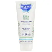 Mustela 2 In 1 Body & Hair Cleansing gel - For Normal Skin 200ml/6.76oz