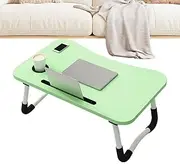 Foldable Laptop Table - Foldable Lap Table with Cup Holder and Tablet Slot | Laptop Stand with Storage Drawer, Breakfast Tray for Sofa Couch Floor