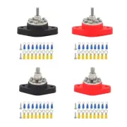 8 Terminals Bus Bar Power Distribution Block 160A 12V/48V M6 Terminal Studs