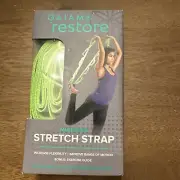 Gaiam Restore Multi Grip Stretch Strap-Green With Bonus Exercise Guide NIB
