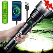 Super Bright LED Flashlight, 3600000 High Lumens Rechargeable Flashlights wit...