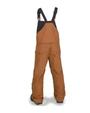 Volcom Barkley Insulated Bib Overall Kid's Snow Pants, Caramel, Small