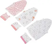 NAMOARLY 3Sets Hats Soft Cotton Newborn Swaddle Wrap for Boys Cozy Sleep Sack Stylish Nursery Essential for Spring Autumn