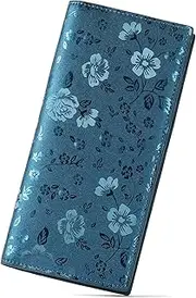 [SENDEFN] Leather Purses for Women, RFID Blocking Bifold Ladies Wallets, Ladies Purses with Multi Card Holder Clutch, Blue-2, Casual