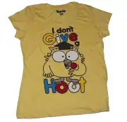 Tootsie Roll "I Don't Give a Hoot" Girls T Shirt (Color YELLOW)