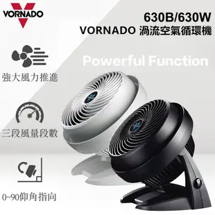 美國VORNADO沃拿多 5-8坪 3段速渦流空氣循環機 循環扇扇 630B/630W