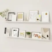 Picture Ledge Shelf, Floating Shelves Set of 2, 48 Inches Solid Wood Nursery