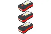 3x Camelion 200LM Worklight 3W COB 4 LED Work Light Flashlight w Batteries Black