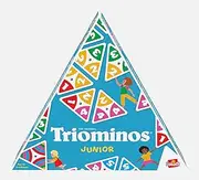 Goliath Triominos Junior: Triangular Dominoes, 2 Levels of Difficulty, Ages 5+ (60+ Months), 2-4 Players, 15 Min Game Time, Blue, 36 Count