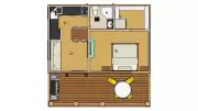 384sqft - 16'x24'I - 1bedrm/1bath - Tiny/Small House design - us - ala cart
