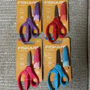 Fiskars Blunt-tip Kids Scissors 5 inch safety blades set of 4. Brand New