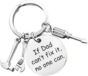 [Baluue] Dad Key Chain with Engraved Charm Birthday Father's Day present From Daughter Durable Keyring for Home Car and Office Use Design