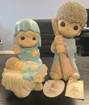 Vintage 1999 Large 12” Tall Nativity Set Precious Moments Mary Joseph Baby Jesus